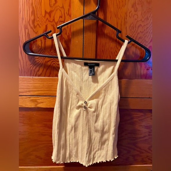 Forever 21 Yellow Cropped Tank - Picture 2 of 2